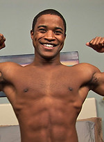 Ebony jock Landon shows his perfect abs and hard cock by SeanCody With Landon SeanCody