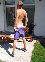 Cute czech boy posing naked outdoors by Czech Boys