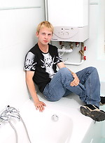 Blond twink posing naked by Czech Boys