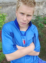 Blond twink boy jerking off dick by Czech Boys