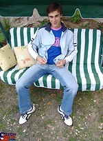 Straight twink outdoors by Czech Boys