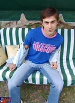 Straight twink outdoors by Czech Boys