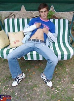 Straight twink outdoors by Czech Boys