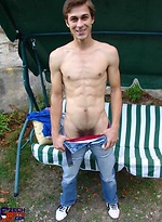 Straight twink outdoors by Czech Boys