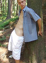 Blond czech twink posing naked outdoors by Czech Boys