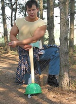 Muscle man from Czech posing naked by Czech Boys