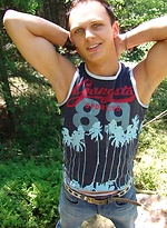 Cute gay twink naked in a wood by Czech Boys