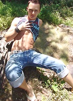Cute gay twink naked in a wood by Czech Boys