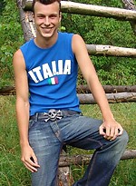 Skinny twink shows his cock outdoors by Czech Boys