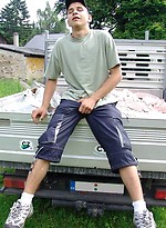 Cute euro jock outdoors by Czech Boys