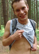 Czech twink posing naked outdoors by Czech Boys