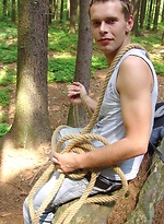 Czech twink posing naked outdoors by Czech Boys