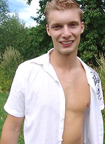 Blond european twink outdoors by Czech Boys
