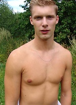 Blond european twink outdoors by Czech Boys