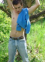 Straight uncut boy in a woods by Czech Boys