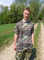 Smooth straight twink outdoors by Czech Boys