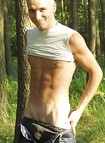 Blond twink boy posing outdoors by Czech Boys