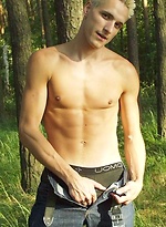Blond twink boy posing outdoors by Czech Boys