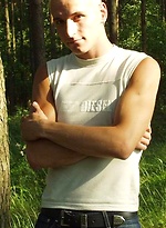 Blond twink boy posing outdoors by Czech Boys