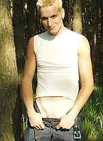 Blond twink boy posing outdoors by Czech Boys