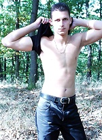 Nasty guy plays outdoors by Czech Boys