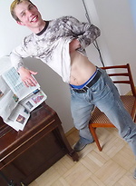 Blond guy jerking off dick by Czech Boys