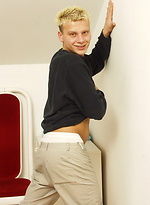 Blond european boy shows cock by Czech Boys