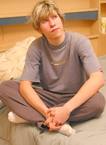 Blond perfect srtraight teen boy by Czech Boys