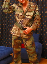 Czech soldier stripping and jerking off dick by Czech Boys