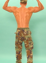 Muscle soldier stripping by Czech Boys