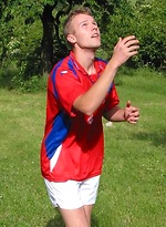 Twink football player naked by Czech Boys