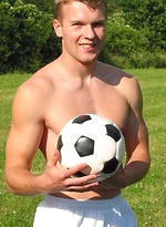 Twink football player naked by Czech Boys