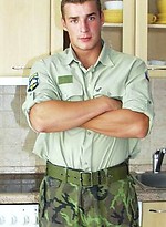 Czech soldier stripping by Czech Boys