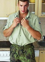 Czech soldier stripping by Czech Boys