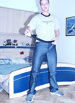 European stud jerking off by Czech Boys