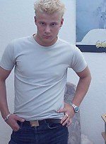 Blond euro twink shows uncut cock by Czech Boys
