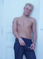 Blond euro twink shows uncut cock by Czech Boys