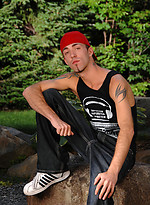 Tattooed twink outdoors by Next Door Twink