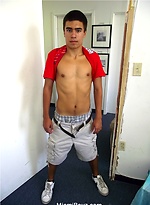 Horny latino twink jacking off by Miami Boyz