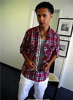 Straight latino twink Estevan jacking off by Miami Boyz