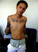 Straight latino twink Estevan jacking off by Miami Boyz