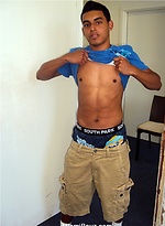 Cute latino twink jacking off by Miami Boyz