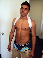 Cute latino twink jacking off by Miami Boyz