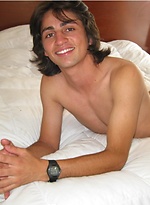 Cute latin twink Ciro jerking off by Miami Boyz
