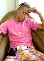Hot latin twink Gilberto jerking off dick by Miami Boyz