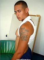Cute latino boy Pedro shows his sexy ripped body and jacking off by Miami Boyz