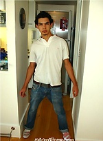 Latin guy Nico jacking off by Miami Boyz