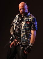 Tattooed Biker Smoking - Mike Chain by Butch Dixon
