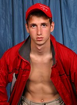 Horny twink in red cloths getting naked by East Boys