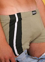 Long hair twink jacking off by East Boys